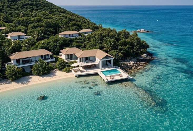 A luxury villa, the type of investment possible when buying property in Roatan.